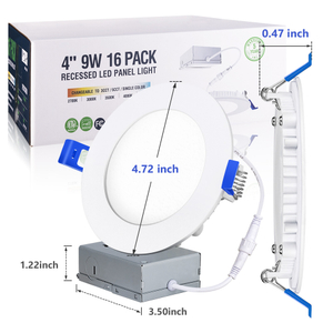 Plafonnier encastré LED 9W 4 pouces à intensité variable